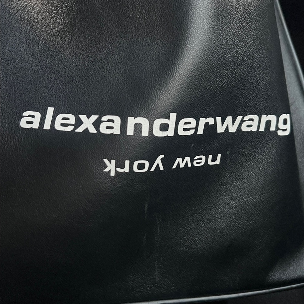 Alexander wang faux leather bag shoulder bag with silver legs